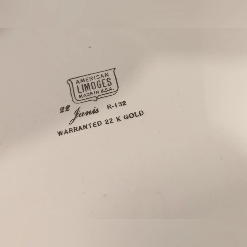 22 - Karat Gold American Limoges Plates
